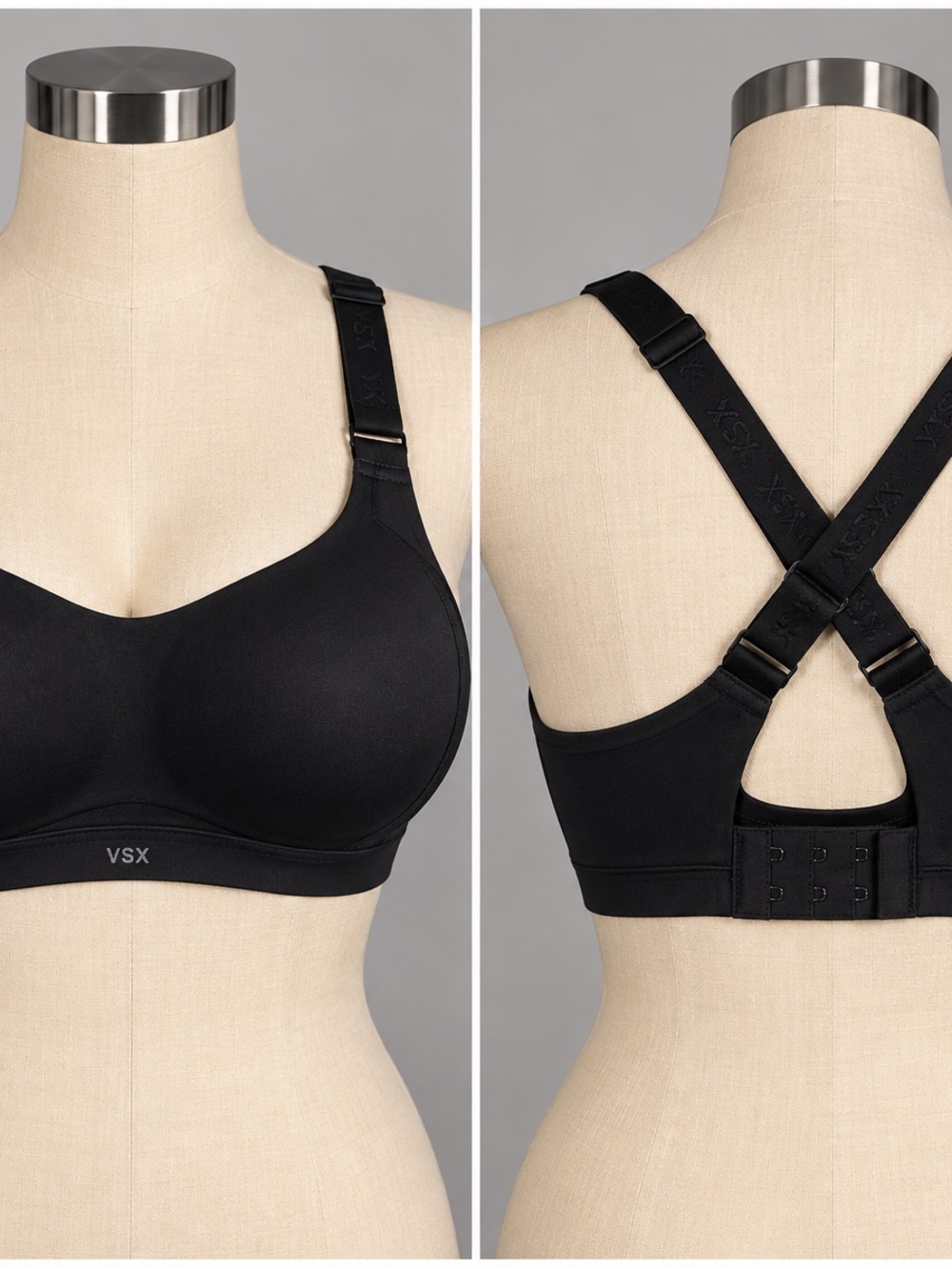 Victoria's Secret VSX The Ultimate Sports Bra 34C Black Convertible
Crossback